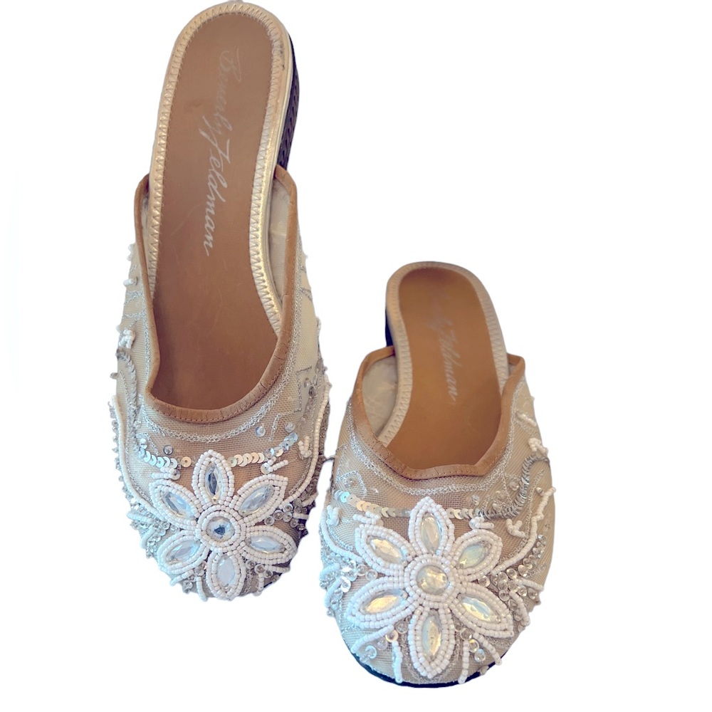 Beverly Feldman Embellished Slides
